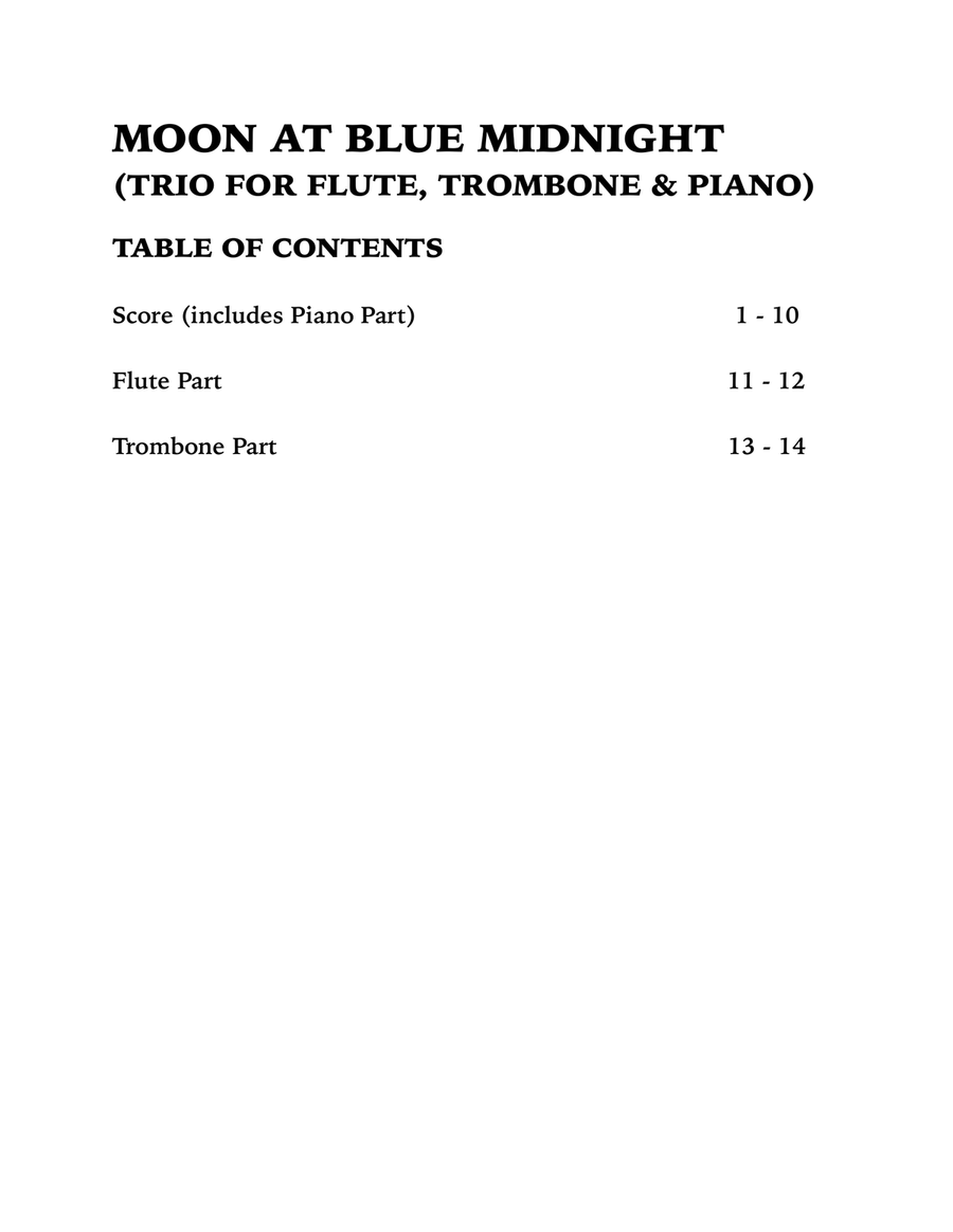 Moon at Blue Midnight (Trio for Flute, Trombone and Piano) Moon at Blue Midnight (Trio for Flute, Trombone and Piano) Small Ensemble scores gallery preview page 4