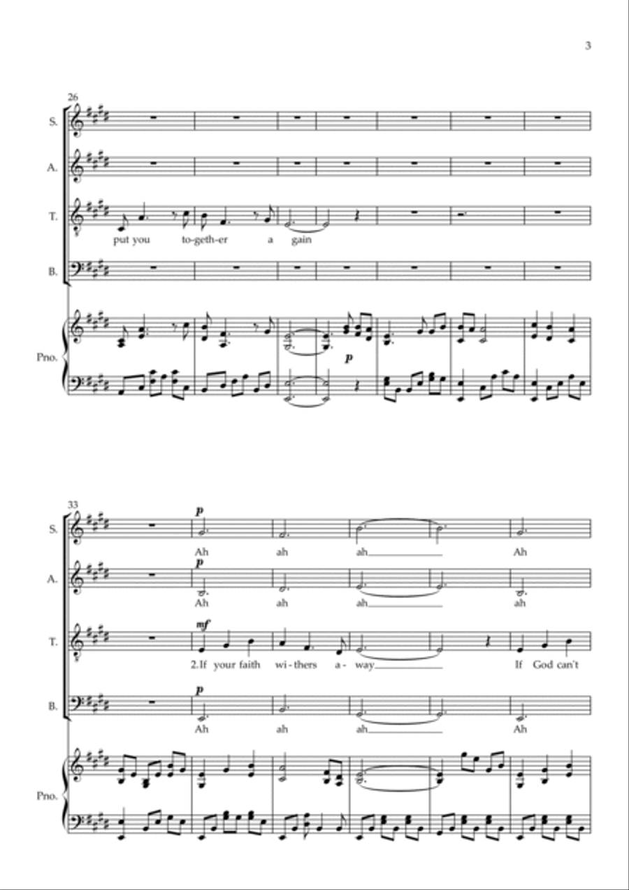 I'll Put You Together Again 4-Part scores gallery preview page 3