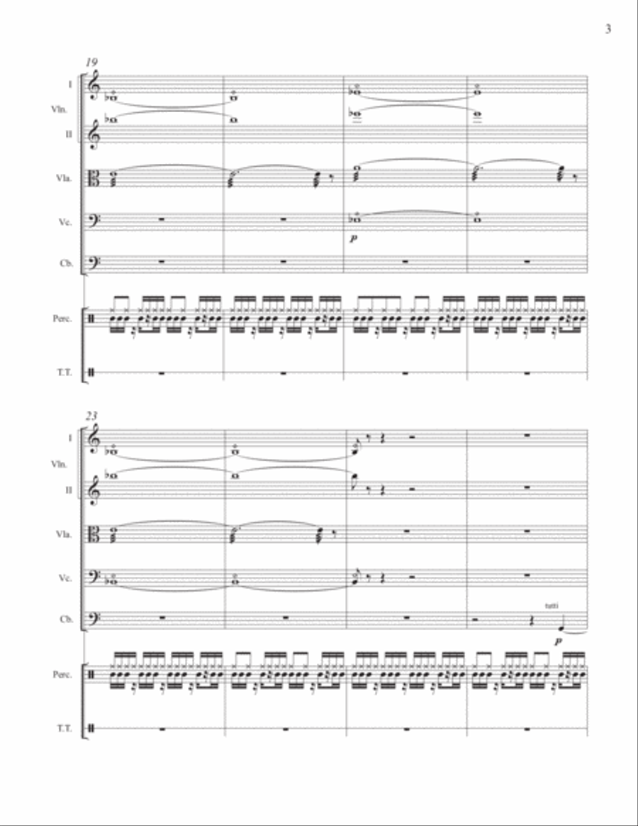 Moon for String Orchestra and Percussion Chamber Orchestra scores gallery preview page 5
