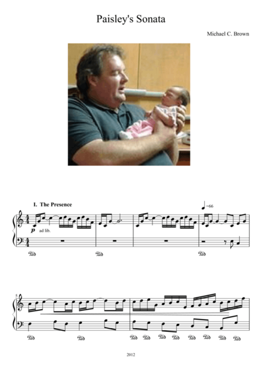 Paisley's Sonata Piano Solo scores gallery preview page 1