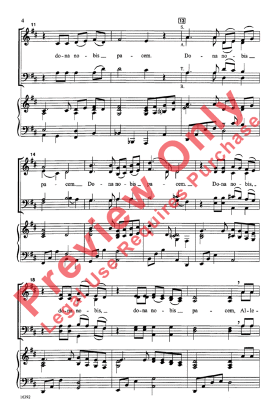 Dona Nobis Pacem Dona Nobis Pacem 4-Part scores gallery preview page 3