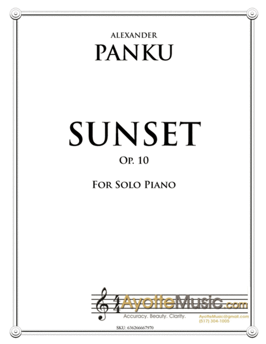 Alexander Panku - Sunset for solo piano image number null