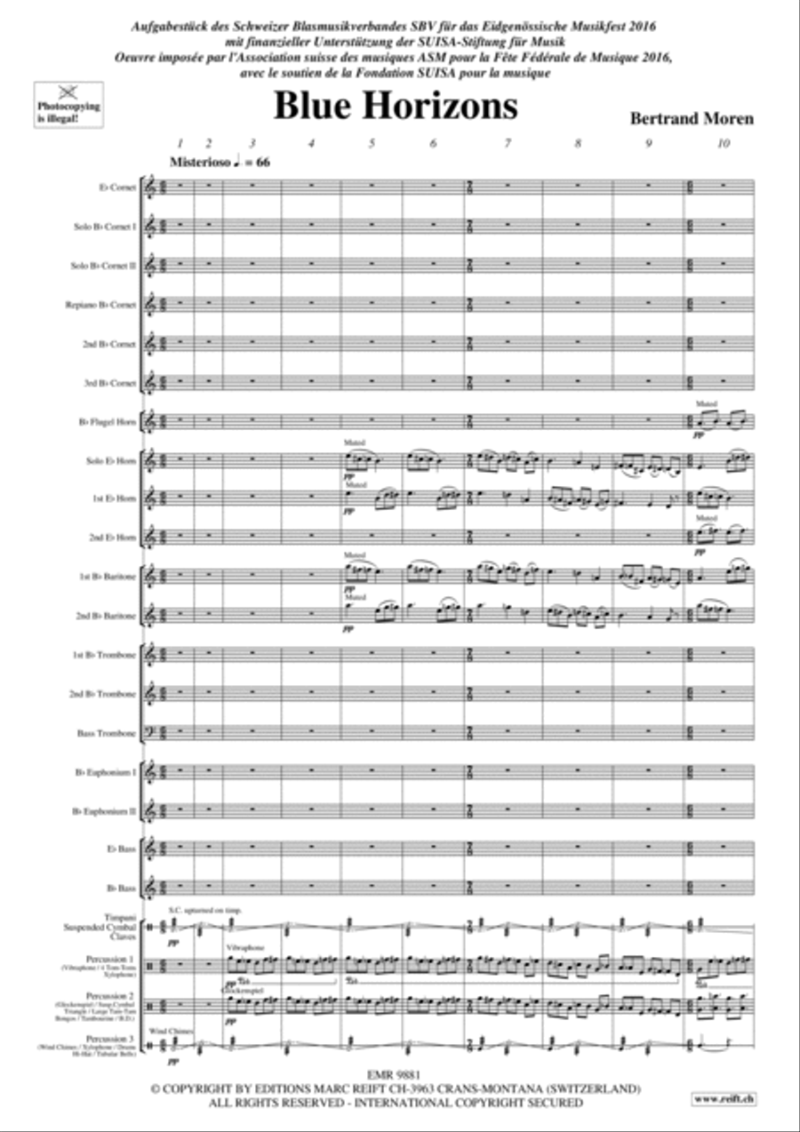 Blue Horizons Brass Band scores gallery preview page 6
