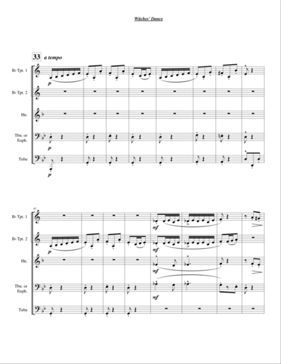Witches' Dance Witches' Dance Chamber Music scores gallery preview page 3
