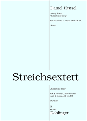 Book cover for Streichsextett "Klarchens Lied"