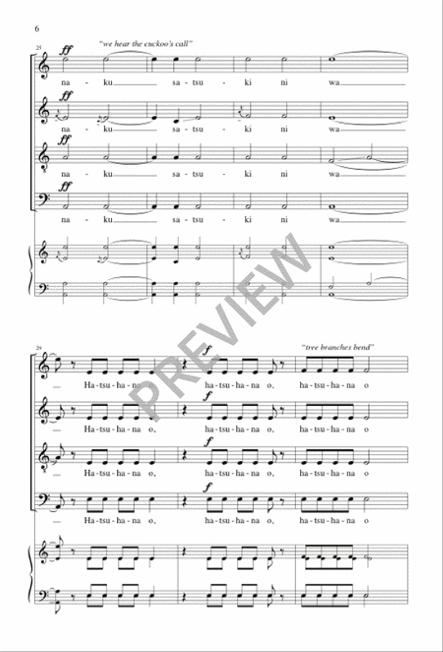 When Spring Is Born at Last 4-Part scores gallery preview page 6