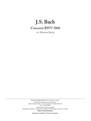 Book cover for Concerto BWV 1060