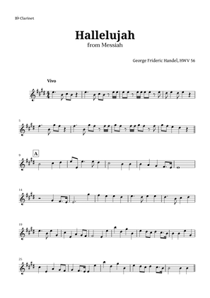 Hallelujah by Handel for Clarinet
