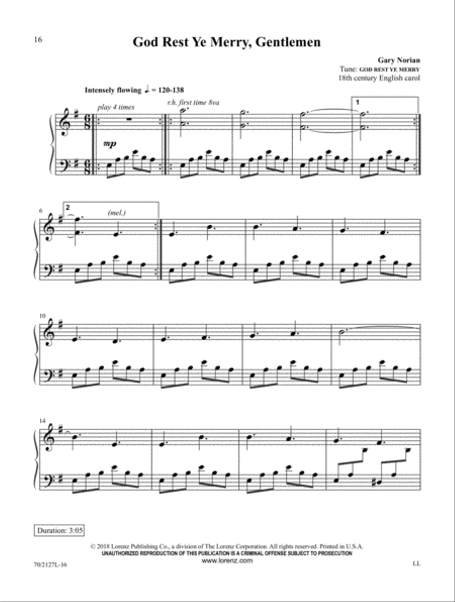 Tidings of Comfort and Jazz Piano Solo scores gallery preview page 4