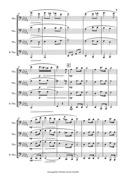 Richard Wagner - Bridal Chorus (Wedding March) for Trombone Quartet image number null
