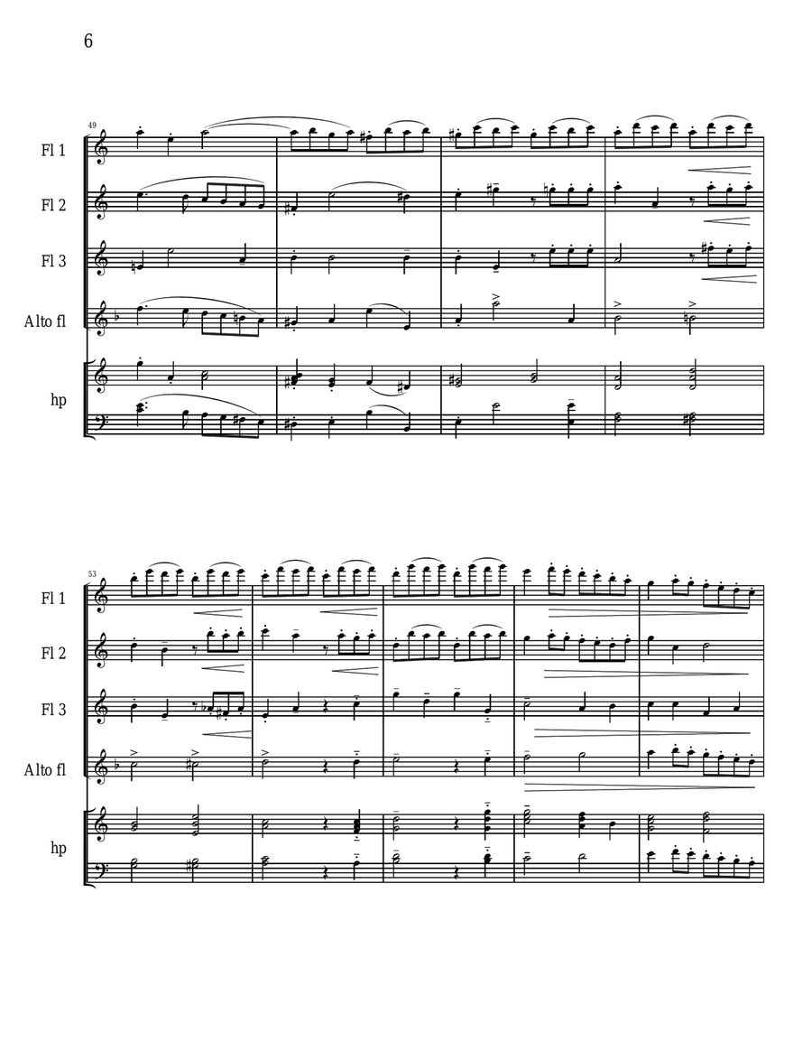 Handel's Messiah Selections for Flute Quartet Flute Quartet scores gallery preview page 6