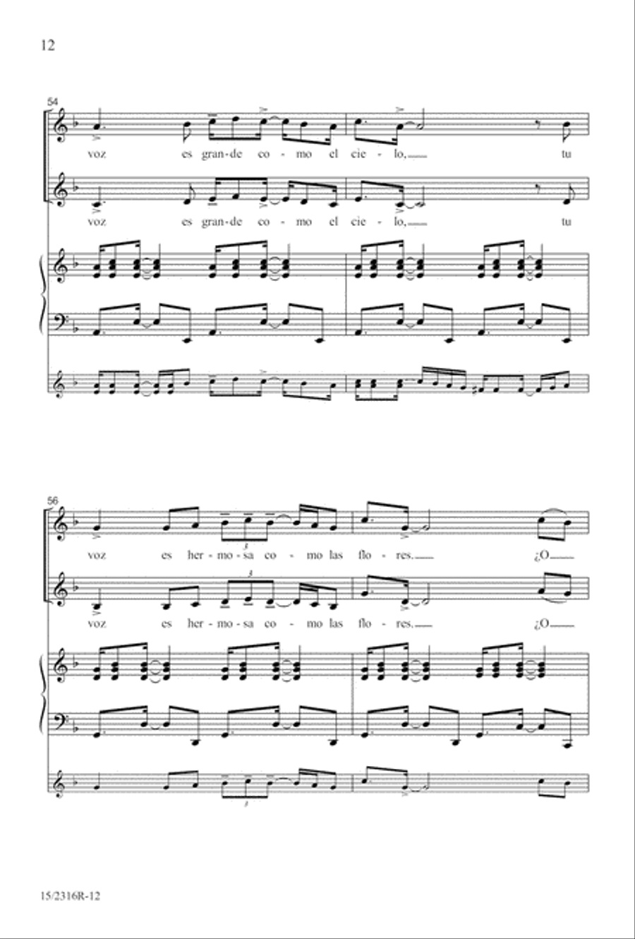 Nuestras Voces SSA scores gallery preview page 12