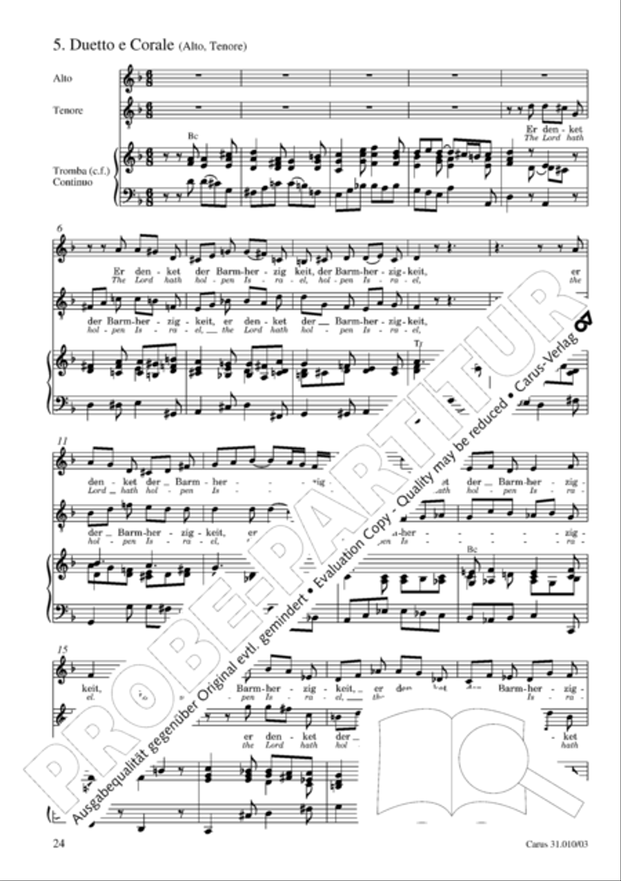 Magnify the Lord, my soul (Meine Seel erhebt den Herren) 4-Part scores gallery preview page 25