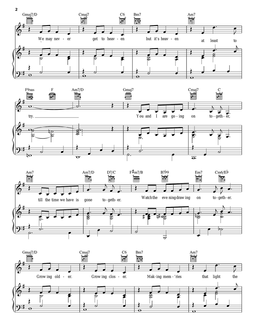 You And I Piano, Vocal, Guitar scores gallery preview page 2