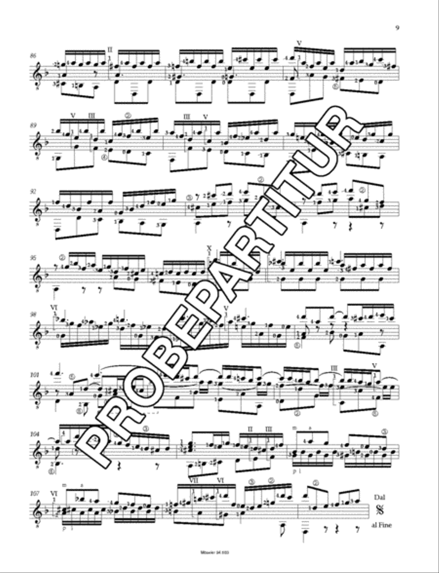 Suite d-Moll (orig. c-Moll) BWV 997 Classical Guitar scores gallery preview page 10