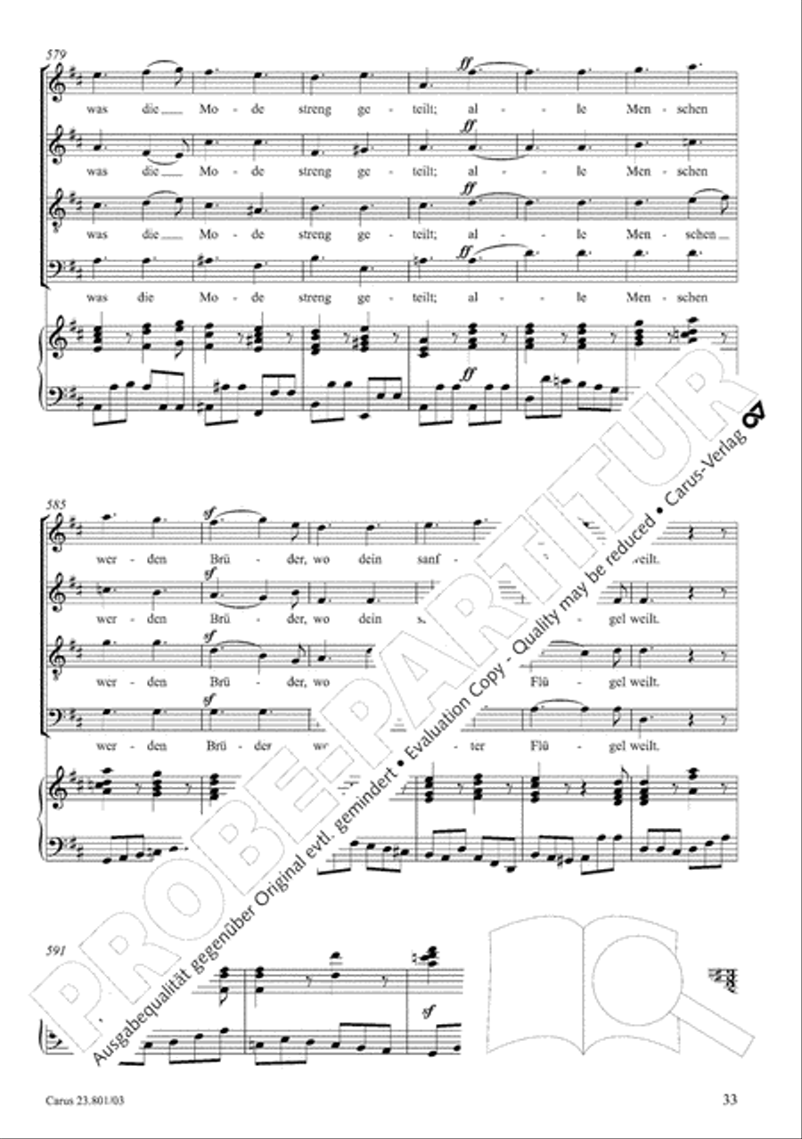 Symphony No. 9, Op. 125 - Finale (Choral Symphony) 4-Part scores gallery preview page 34