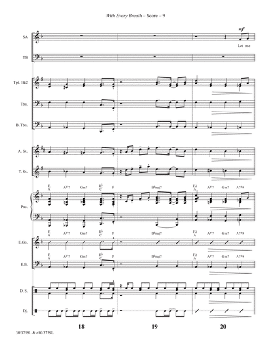With Every Breath - Instrumental Ensemble Score and Parts