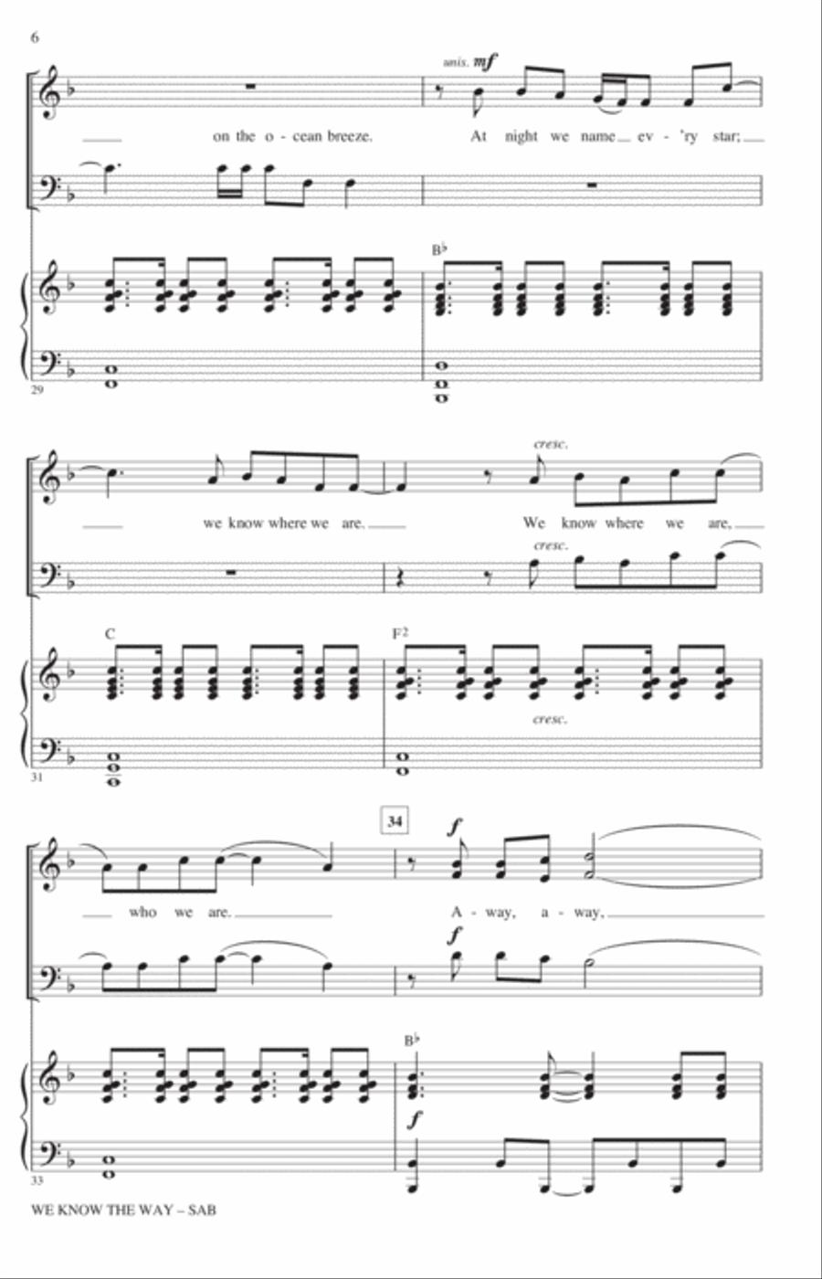 We Know The Way (from Moana) (arr. Roger Emerson) 3-Part scores gallery preview page 5