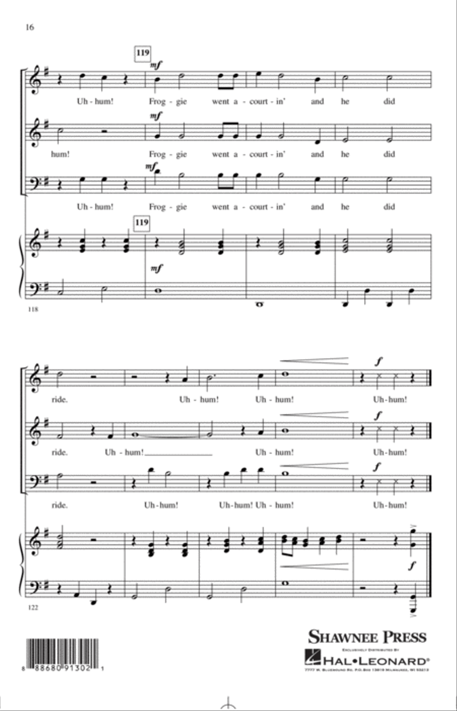 Uh-Hum! (Froggie Went A-Courtin') 3-Part scores gallery preview page 15