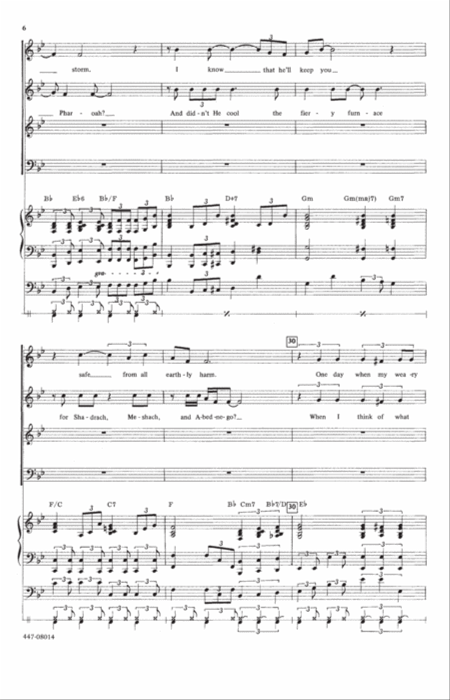 He Never Failed Me Yet 4-Part scores gallery preview page 5