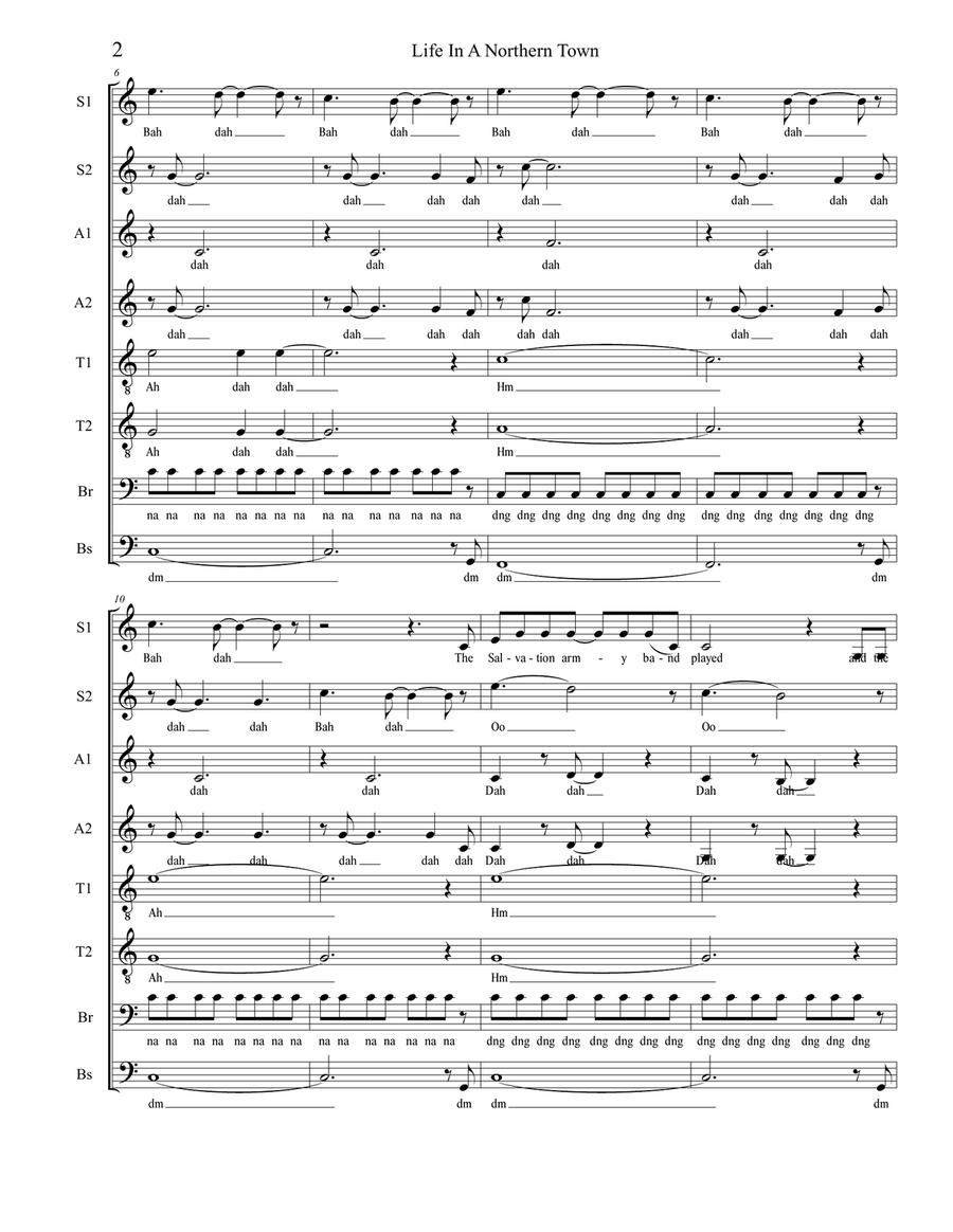 Life In A Northern Town Divisi scores gallery preview page 3