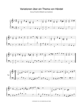 Variationen über ein Thema von Georg Friedrich Händel für das Cembalo (Variations on a Theme by G