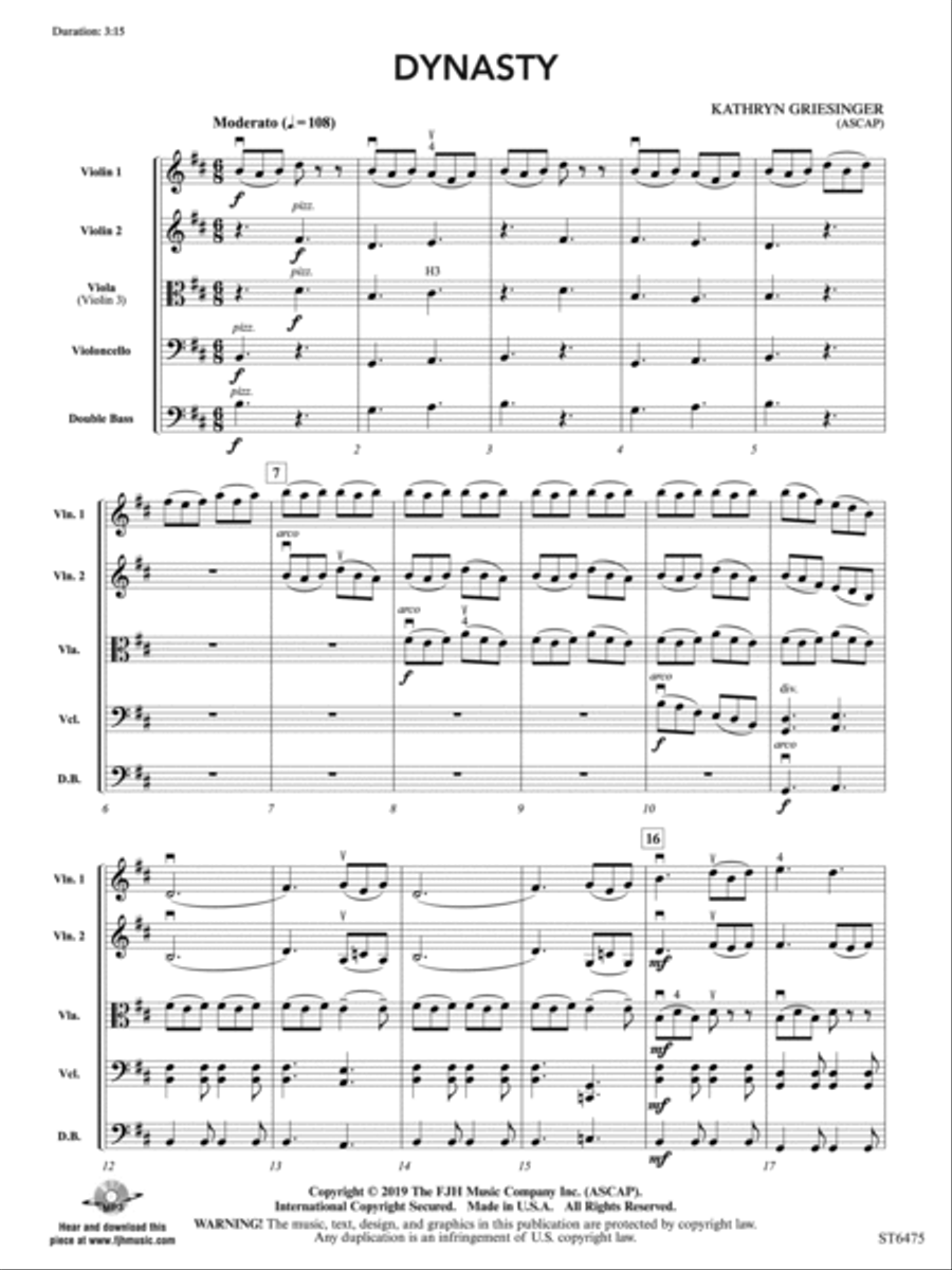 Dynasty: Score String Orchestra scores gallery preview page 3