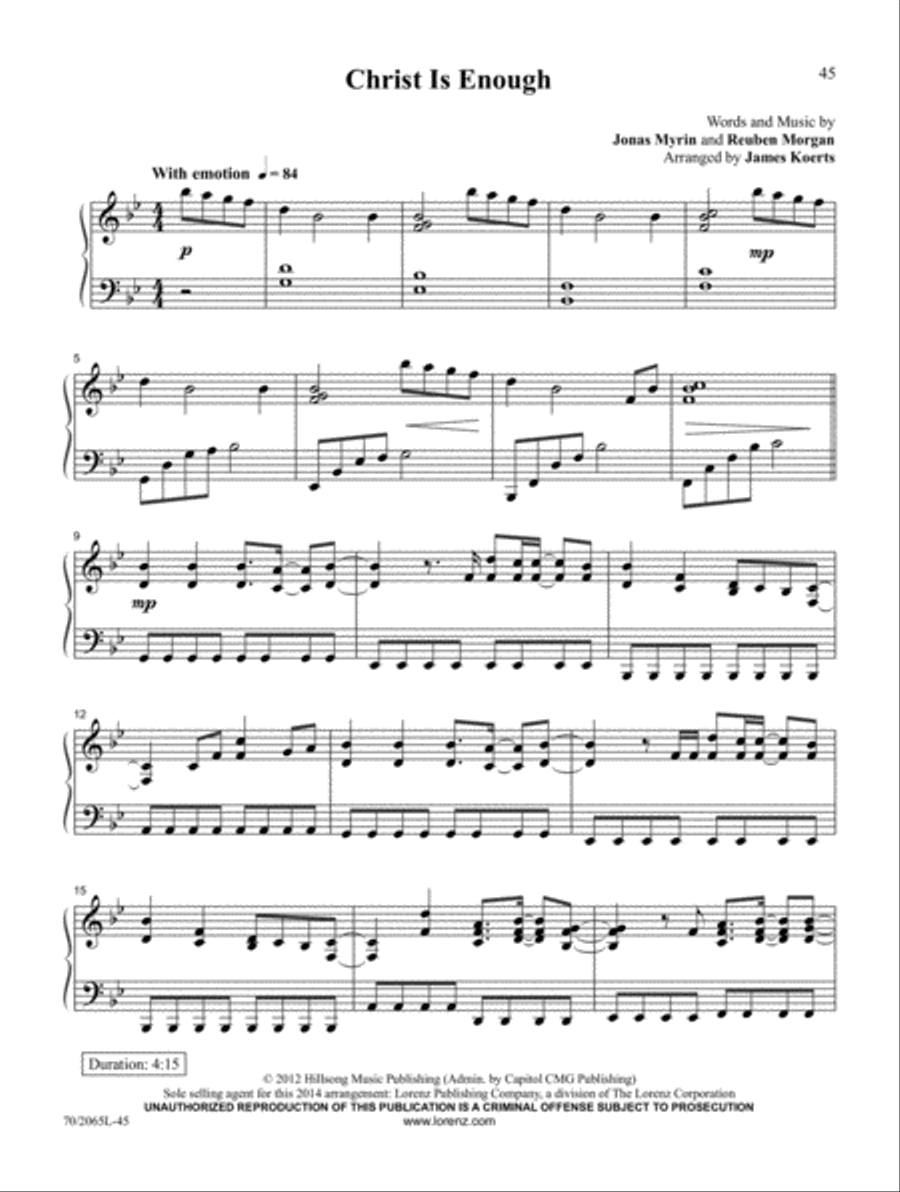 Lord of All Creation Piano Solo scores gallery preview page 23