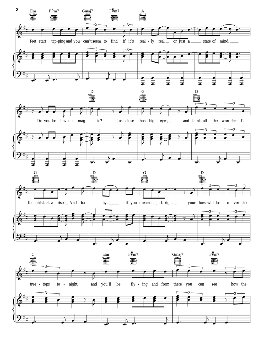 Do You Believe In Magic Do You Believe In Magic Piano, Vocal, Guitar scores gallery preview page 2