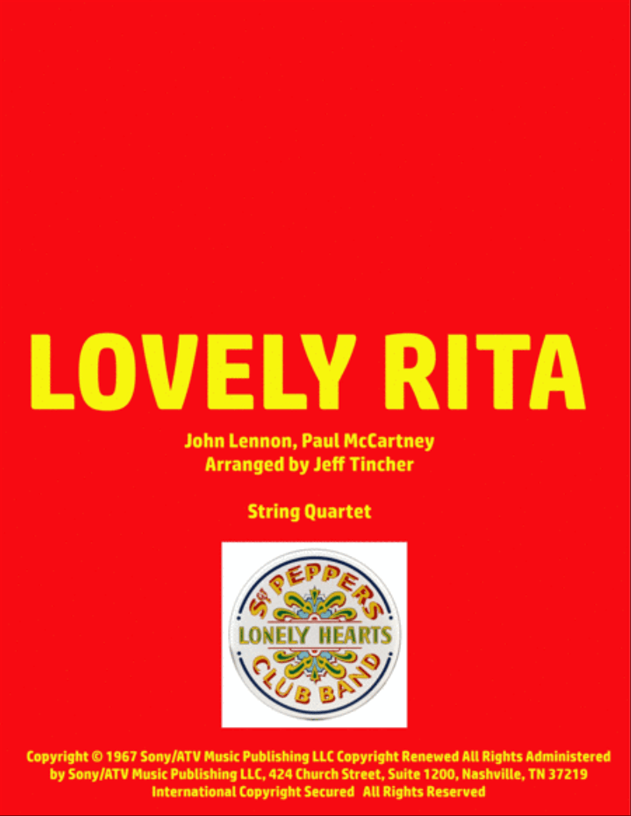 Lovely Rita String Quartet scores gallery preview page 1