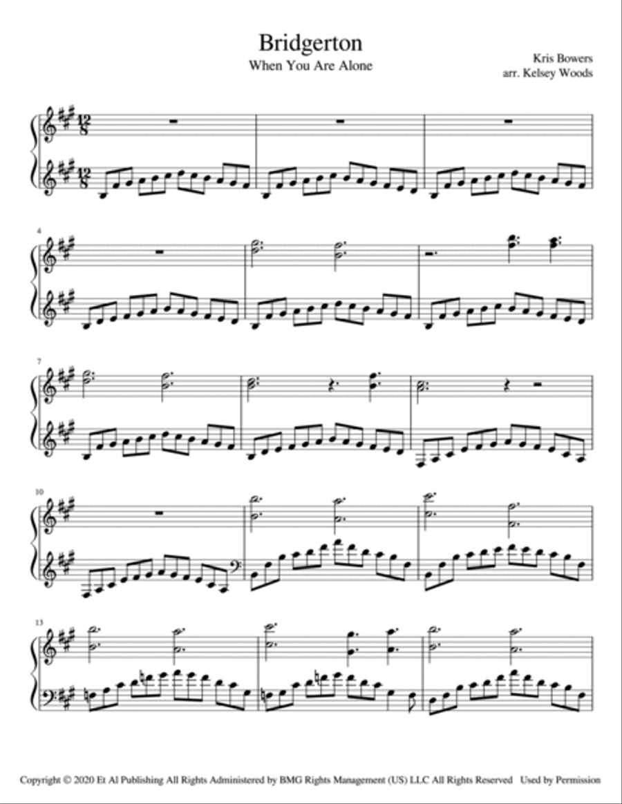 Bridgerton Theme Piano Solo scores gallery preview page 1