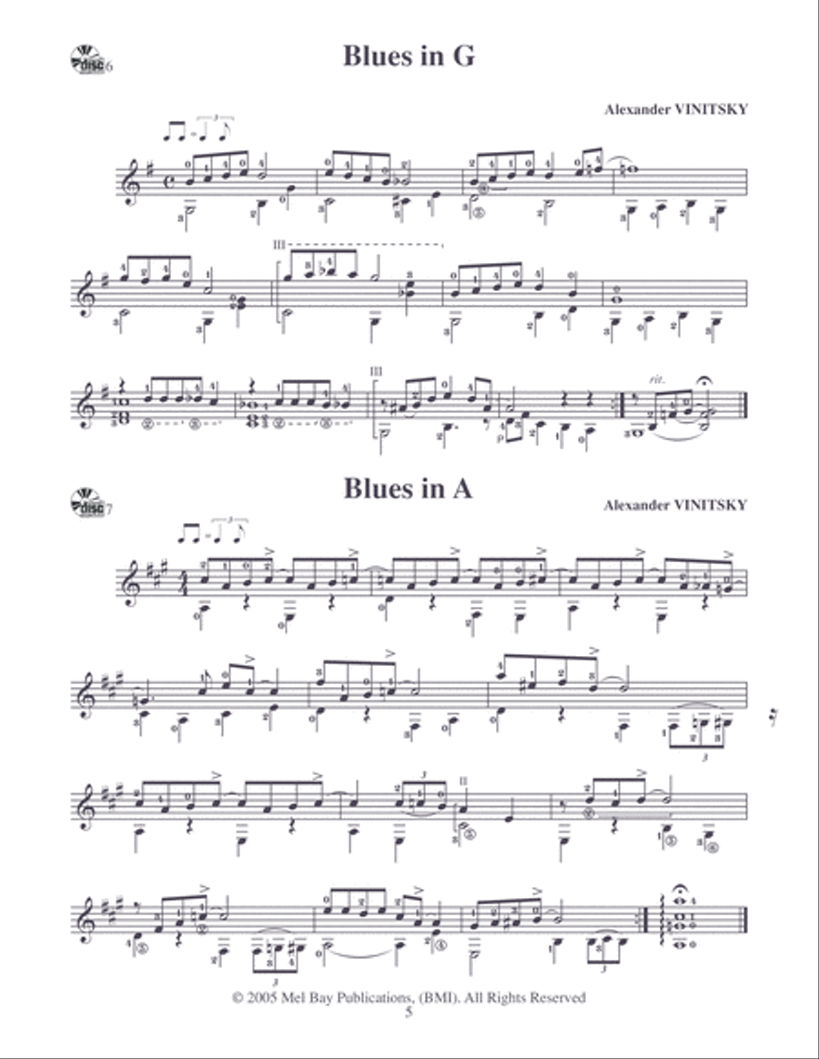 Blues and Jazz Preludes for Classical Guitar image number null