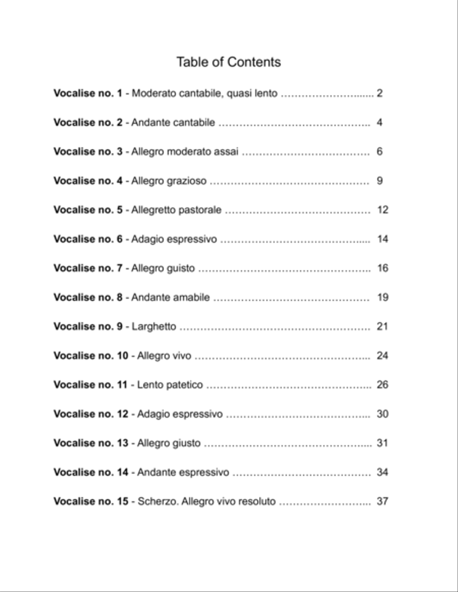 Fifteen Duets from Vocalise op. 12 Horn scores gallery preview page 3