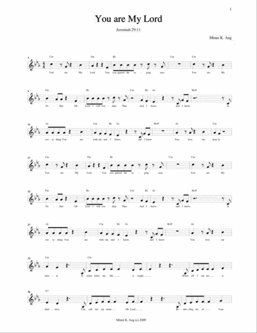You are my Lord You are my Lord Voice Solo scores gallery preview page 1