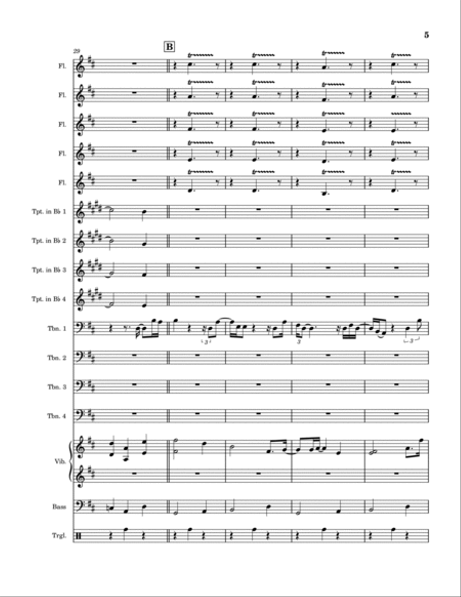 Ocean Wide, Canyon Deep Jazz Ensemble scores gallery preview page 6