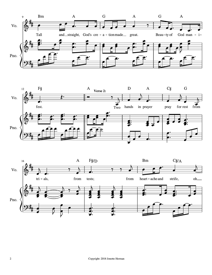 God Manifest God Manifest Piano, Vocal scores gallery preview page 2
