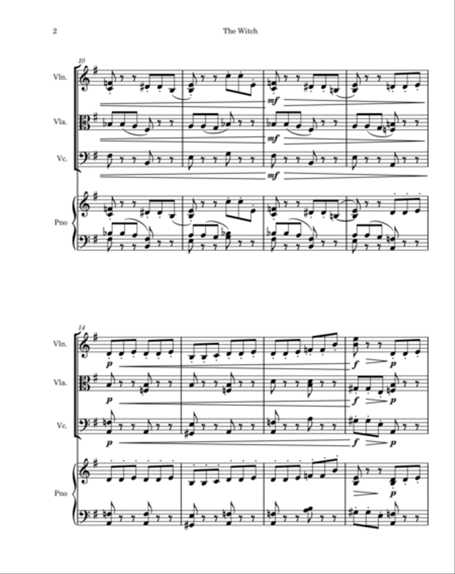The Witch - Score Only String Trio scores gallery preview page 2