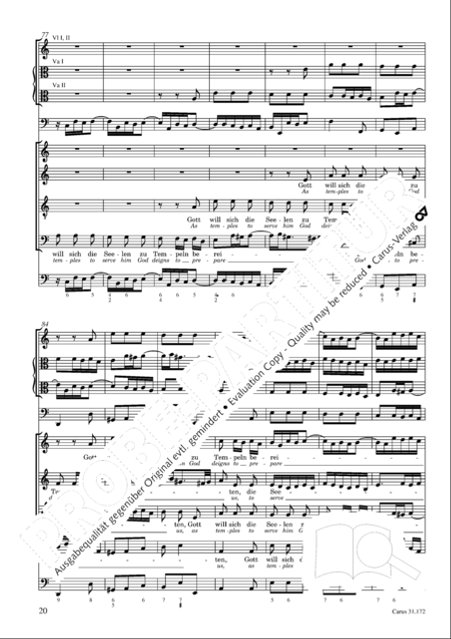 Sound forth, now with singing (Erschallet, ihr Lieder) 4-Part scores gallery preview page 19