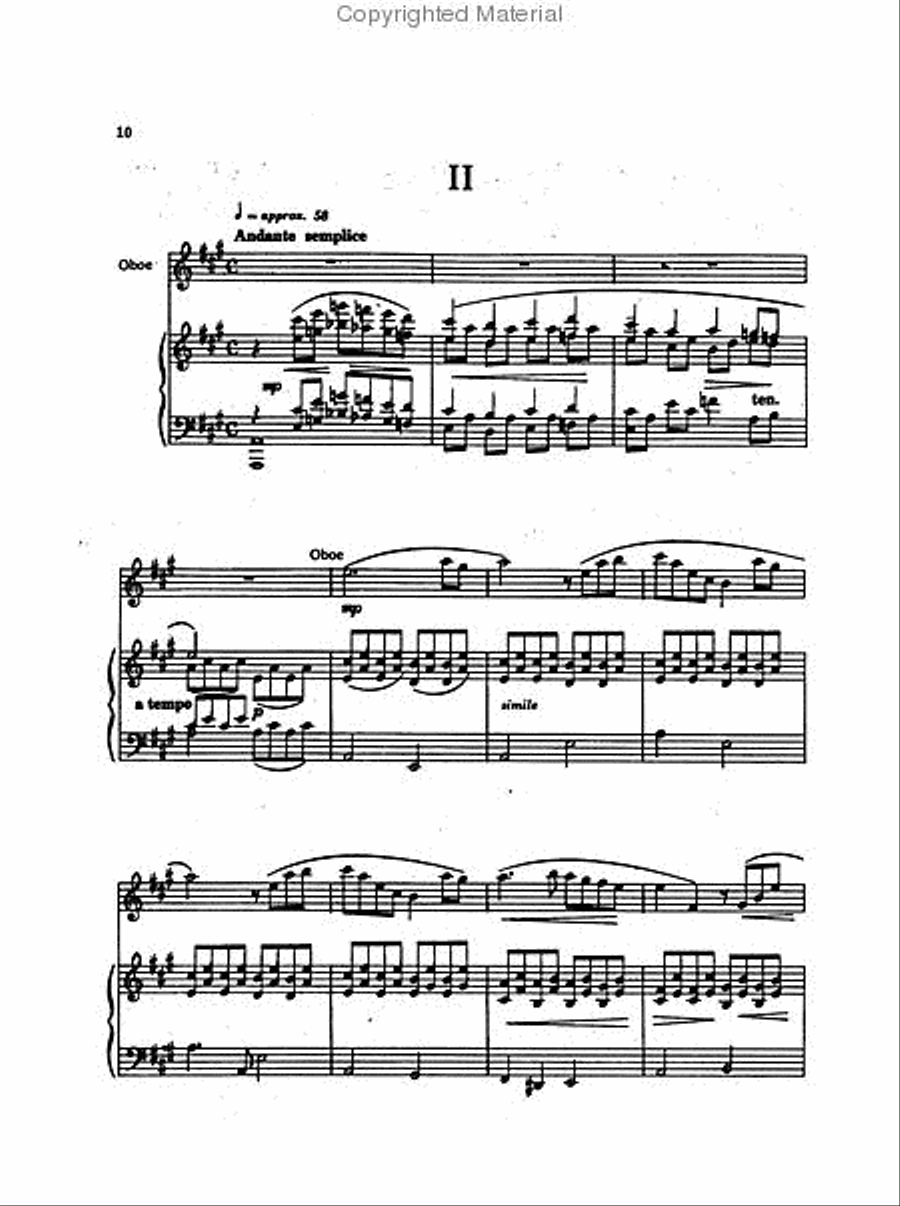 Trio for Flute, Oboe and Piano Flute scores gallery preview page 4