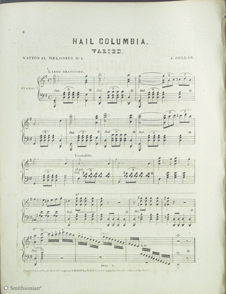 Popular National Melodies with Brilliant Variations: Hail Columbia