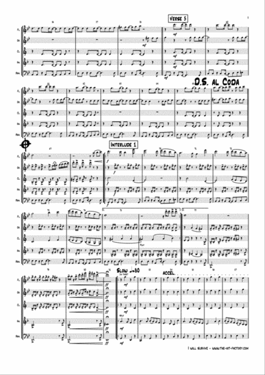 I Will Survive Woodwind Quintet scores gallery preview page 4