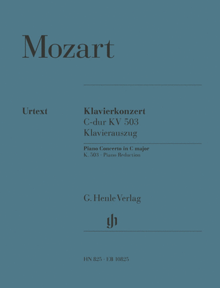 Book cover for Piano Concerto [No. 25] in C major K. 503