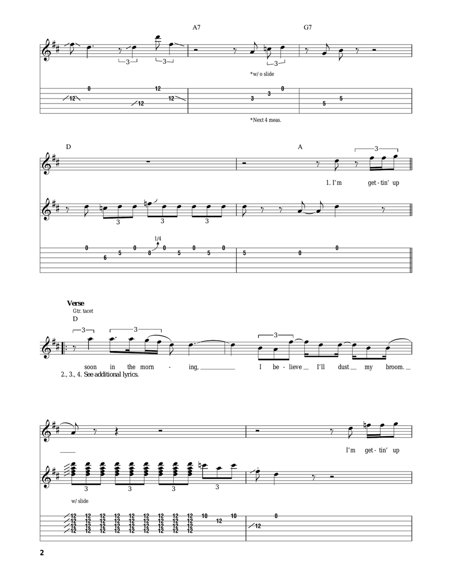 Dust My Broom Acoustic Guitar scores gallery preview page 2