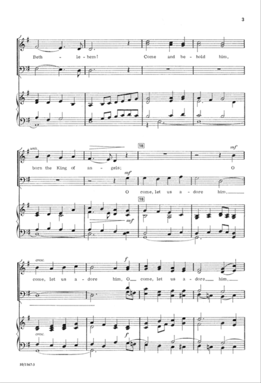 O Come, All Ye faithful 4-Part scores gallery preview page 3