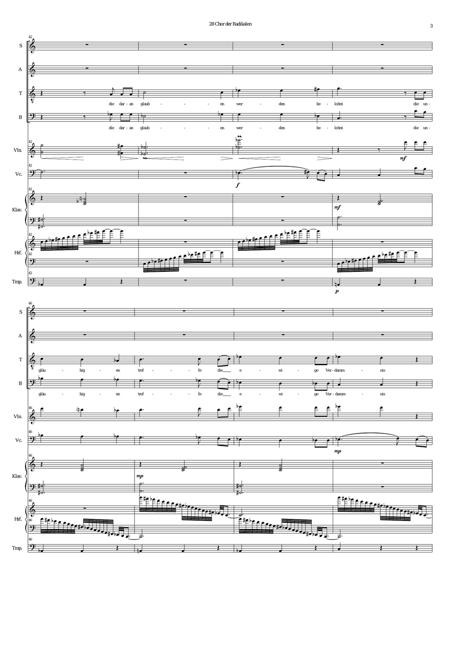 ATON part 28 Chor der Radikalen Cello scores gallery preview page 3