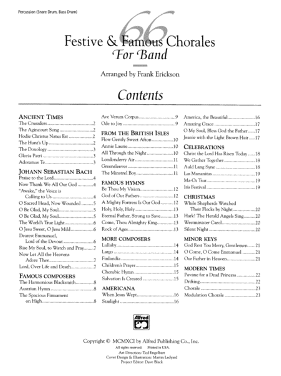 66 Festive & Famous Chorales for Band Concert Band scores gallery preview page 2