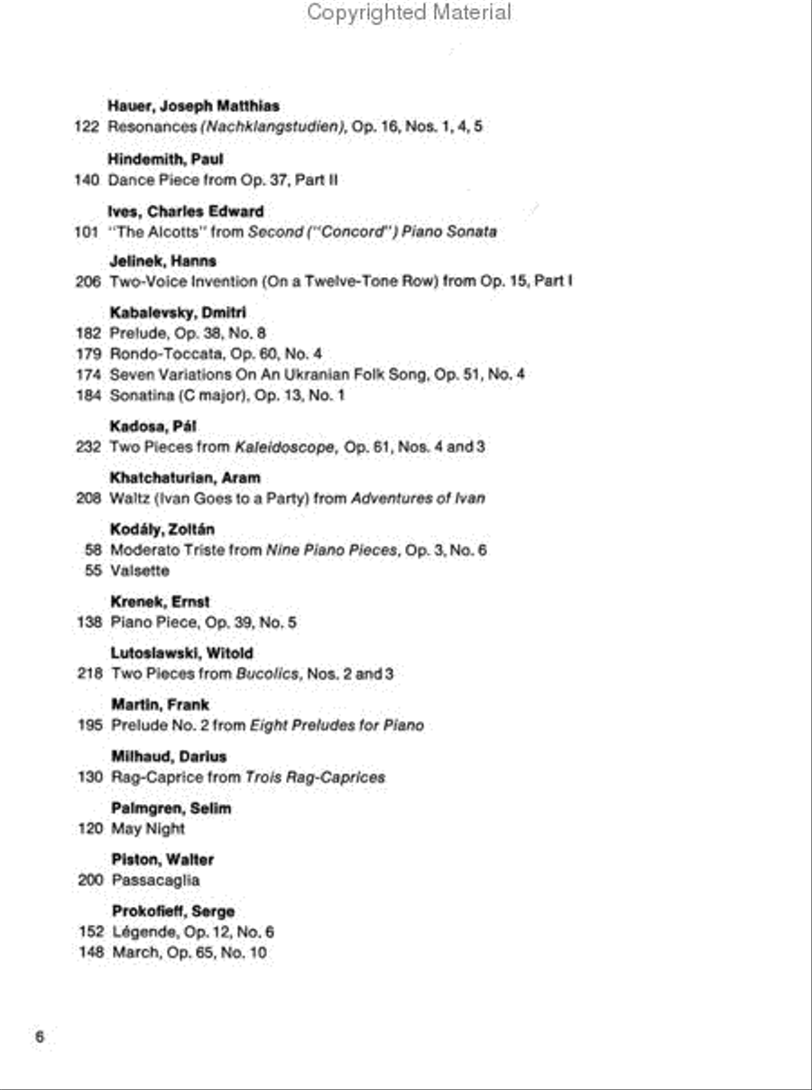 An Anthology of Piano Music Volume 4: The Twentieth Century Piano Solo scores gallery preview page 3