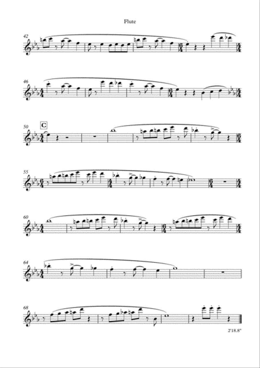 Key Workers Calypso for Flute and Piano from the Corona Suite by Simon Peberdy Flute Solo scores gallery preview page 3