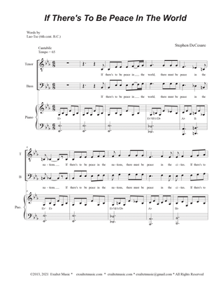 Book cover for If There's To Be Peace In The World (SATB - Alternate)