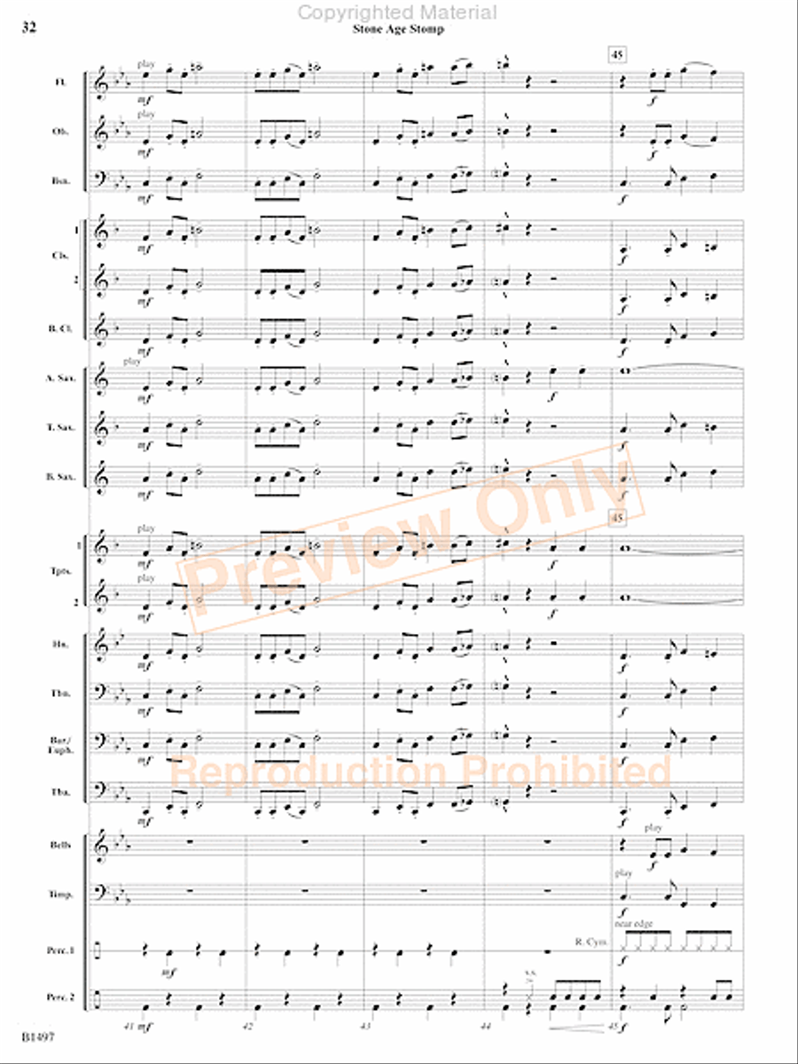 Curtain Up! Concert Band scores gallery preview page 29
